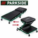 Parkside 2in1 Car Creeper & Stool Roller 150kg Foldable Sturdy Padded Seat