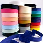 Bias Binding 25mm wide Poly Cotton Pre Folded Edge Tape - 3m 5m 10m or 25m Roll