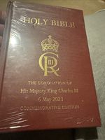 Holy Bible Coronation Edition King Charles III 6 May 2023 Red Hardback