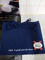 Blue Branded Kronenbourg 1664 Bib Apron With Front Pocket - VGC - Free Postage