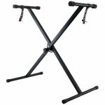 Portable Heavy Duty X Frame Folding Adjustable Keyboard Stand Piano With Straps