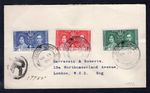 CAYMAN ISLANDS 1937 FDC Cover. Coronation. Registered to England