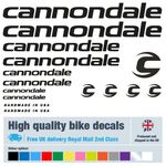 Cannondale bike decal / labels with free bike protection (30 pack) - 20 colours