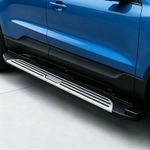 ALUMINUM ALLOY PAIR SIDE STEPS RUNNING BOARDS FOR FORD EDGE 2016+ BLACK+SILVER