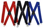 Braces/Suspenders, Adult,Unisex-Carabiner X Silver & Black Clips-Various Colours