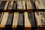 BLACK AND WHITE EBONY XL  tool handle / scales / carving blank 150mm lengths