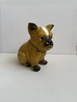 French Bulldog Dog Large Ceramic Figurine, Vintage