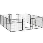Heavy Duty Puppy Play Pen 12 Panels Pet Exercise for Indoors Outdoors