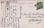 GB 1915 GV ½d on superb WWI patriotic postcard to STIRLING, tied by superb "131"