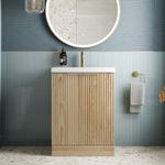 Bathroom Vanity Unit Basin Sink Free Standing 600mm Door Cabinet Storage Wood
