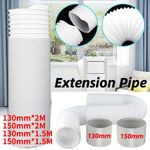130mm/150mm Portable Air Conditioner Exhaust Duct Hose Pipe Connector Coupler UK