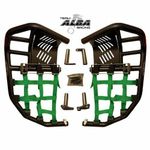 Yamaha Raptor 700 Nerf Bars Pro Peg Heel Guard Alba Racing Black Green 197T7BG