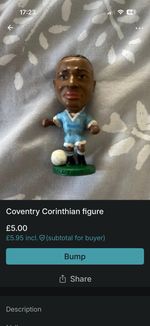 Coventry City Corinthian Prostars Football Figure - Ndlovu (Surname Initial N)