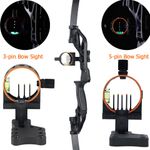 Archery Bow Sight 3-Pin/5-Pin Plastic Compound Bow/Recurve Bow Hunting Accessory