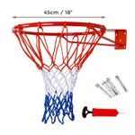 18"  Full Size Basketball Hoop Ring Net Wall Mounted Outdoor Hanging Basket
