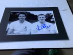 LES ALLEN TOTTENHAM HOTSPUR SIGNED MOUNTED PICTURE 7X9 INCHES