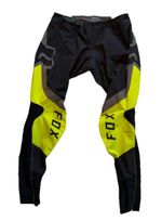 FOX Flexair Efekt MTB Mountain Bike Black/Yellow Leather Knee Trousers- 38”