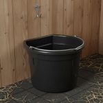 Flat Back Feed Pail Large Opening Horse Water Pail Hanging Design for Stable