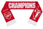 Arsenal 2025/26 Official Premier League Champions Scarf – Jacquard Knit Red & Wh
