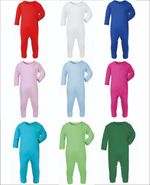 Cotton Plain Chest Babygrow Bodysuit Sleepsuit Romper suit Baby Boy Girl