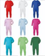 Cotton Plain Chest Babygrow Bodysuit Sleepsuit Romper suit Baby Boy Girl