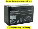 Fire Lite BAT-1270 12V 7Ah Replacement Ultramax 12V 7Ah Alarm Battery