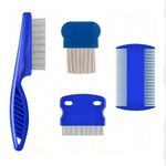 4 Packs Flea Lice Comb Stainless Steel Dog Cat Grooming Combs Double Sided*