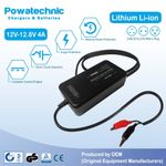 Alligator Crocodile Jaw Clip Smart Charger for 12V Li-Ion Motor cycle Battery