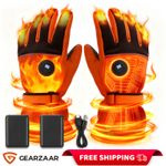 2 Battery Rechargeable Electric Heated Gloves Thermal Touch Screen Men Women UK