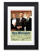 YES MINISTER CAST SIGNED POSTER BBC TV SHOW SERIES PRINT PHOTO AUTOGRAPH GIFT