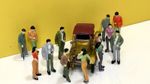 100 pcs PEOPLE SCENERY FIGURES FOR DISPLAY 1:43 & O GAUGE / CAR NOT INCLUDED NEW
