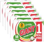 Gentille Giant Kitchen Roll 3PLY Towel Paper Roll, Extra Thick Bulk Pack 18 ,36