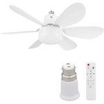 Modern Led Ceiling Fan Light Dimmable E27 Living Room Bedroom Fan Lamp 3 Speed