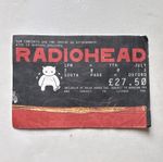 Radiohead Original Concert Ticket Stub South Park Oxford 7th July 2001