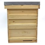National Pine Bee Hive Starter Kit with Super & Brood Frames and Wax Beehive