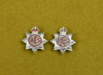 Military Badge: AFS, Auxiliary Fire Service (unused), King George Crown, x 2