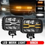 THREE-FUNCTIONAL FULL LED SPOT LIGHT PLUS STROBE Warning 24V 12V Jumbo TRUCK VAN