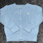 Ralph Lauren Baby Blue Cable Knit Cardigan Girls 18–24 Months (XS) - VGC