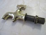 Vintage 3/4" brass water tap, 7 1/2" long, good working condition.