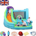 Kids Bouncy Castle Inflatable Bouncer House Blow Up Jumper w/Slide Water Pipe