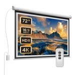 72/84" Electric Projector Screen HD Home Cinema Office Display
