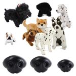 10Pcs 15/18/21mm Dog Noses for Crafts Plug-in Animal Doll Nose Amigurumi Doll