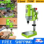 710w Rotary Pillar Drill 5 Speed Heavy Duty Bench Press Drilling Table Stand