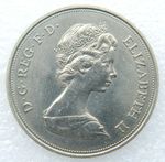 1972 QUEEN ELIZABETH 11. AND PRINCE PHILLIP SILVER WEDDING ANNIVERSARY COIN.