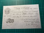 White £5 Pound Note 1955  30th May NOVELTY/replica Banknotes NO6