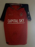 Luton Town Reflo Football Shirt Signed By Jordan Clark No. 18 Brand New Size L