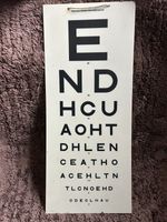 Vintage Opticians Eye Test Chart