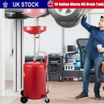 18 Gallon Workshop Waste Oil Drain Drainer Tank Heavy Duty Oil Collecting Pan UK