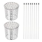 2Pcs Gutter Guard Filter, 2.5" Wide 304 Stainless Steel Downspout Guard Strainer