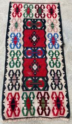 Vintage Traditional Handmade Beautiful Turkish Kilim Floor Rug Carpet 118x59 cm